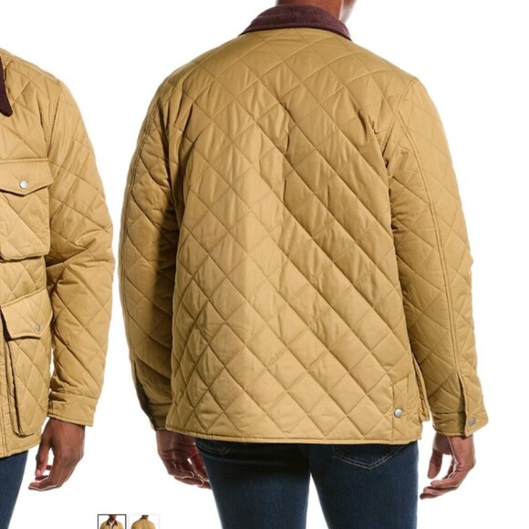 NEW ROBERT GRAHAM Diamond Quilted Utility Jacket With Corduroy Collar 864mn - Picture 10 of 10
